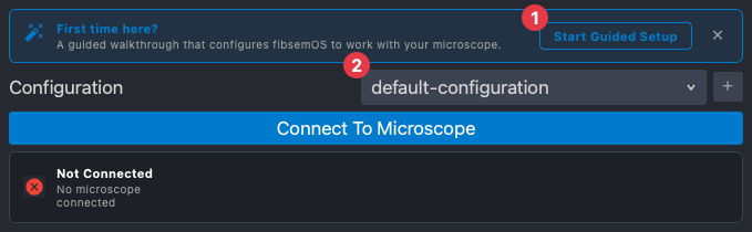 The Connection tab on a fresh install