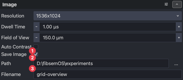 Saving: the checkbox, the folder and the filename