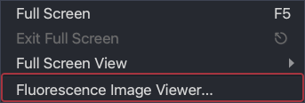 View → Fluorescence Image Viewer